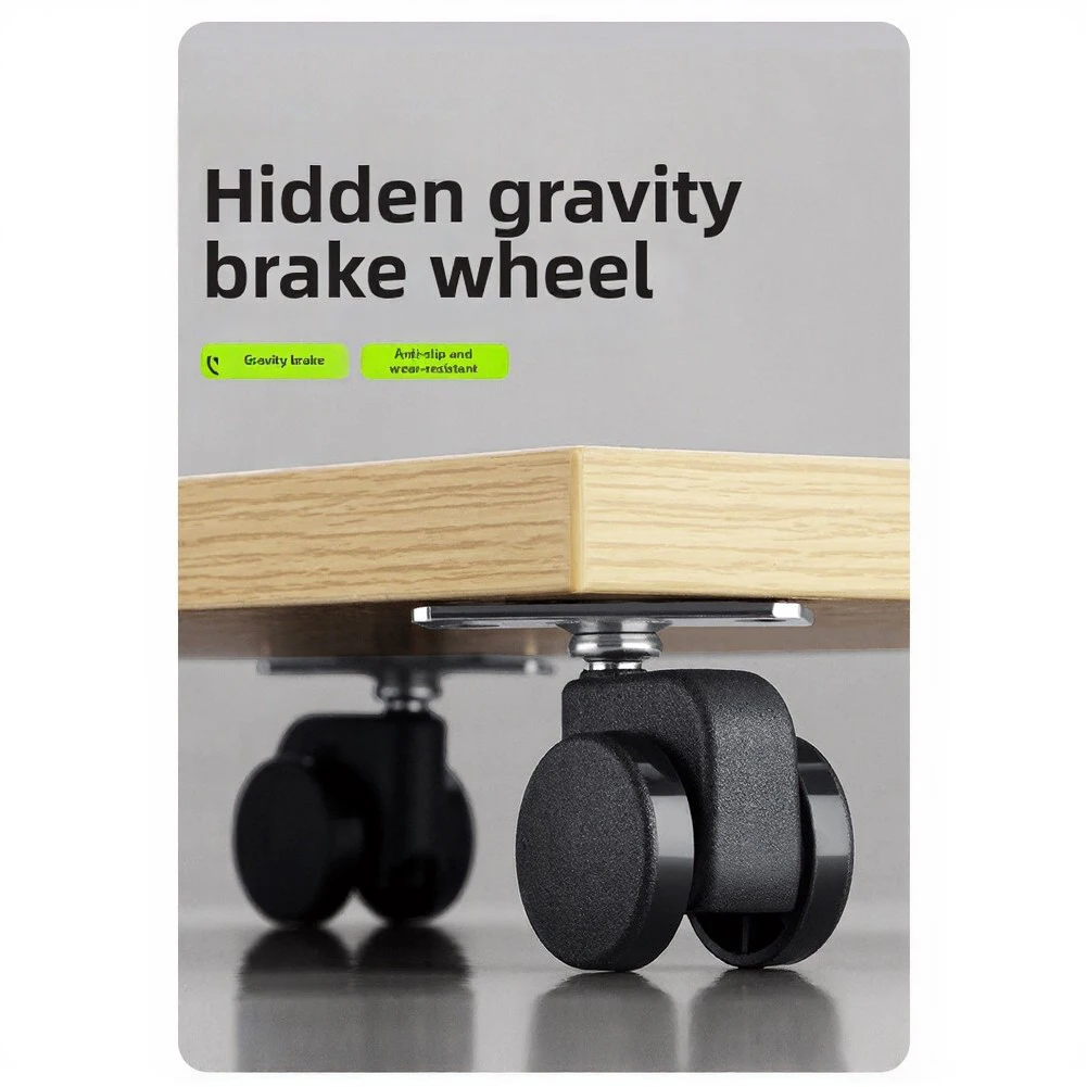 360 Swivel Casters with Brake for Furniture Mobility and Safety Gravity Lock System for Home Office Applications