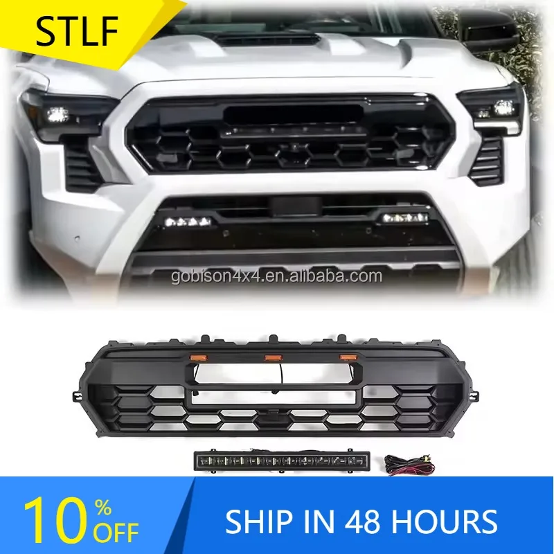 

Zuimi High-end Gobison The New Factory Price Front Bumper Grill For TRD PRO Grill With 3 Amber Light For Tacoma 2024 Gril