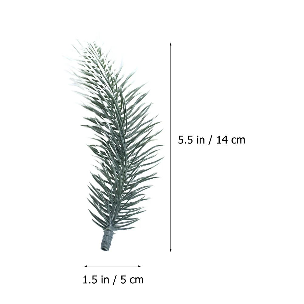 

20 Pcs Christmas Crafts Decorations Plastic Pine Picks Handmade Twigs Artificial Cone Xmas Green DIY Materials