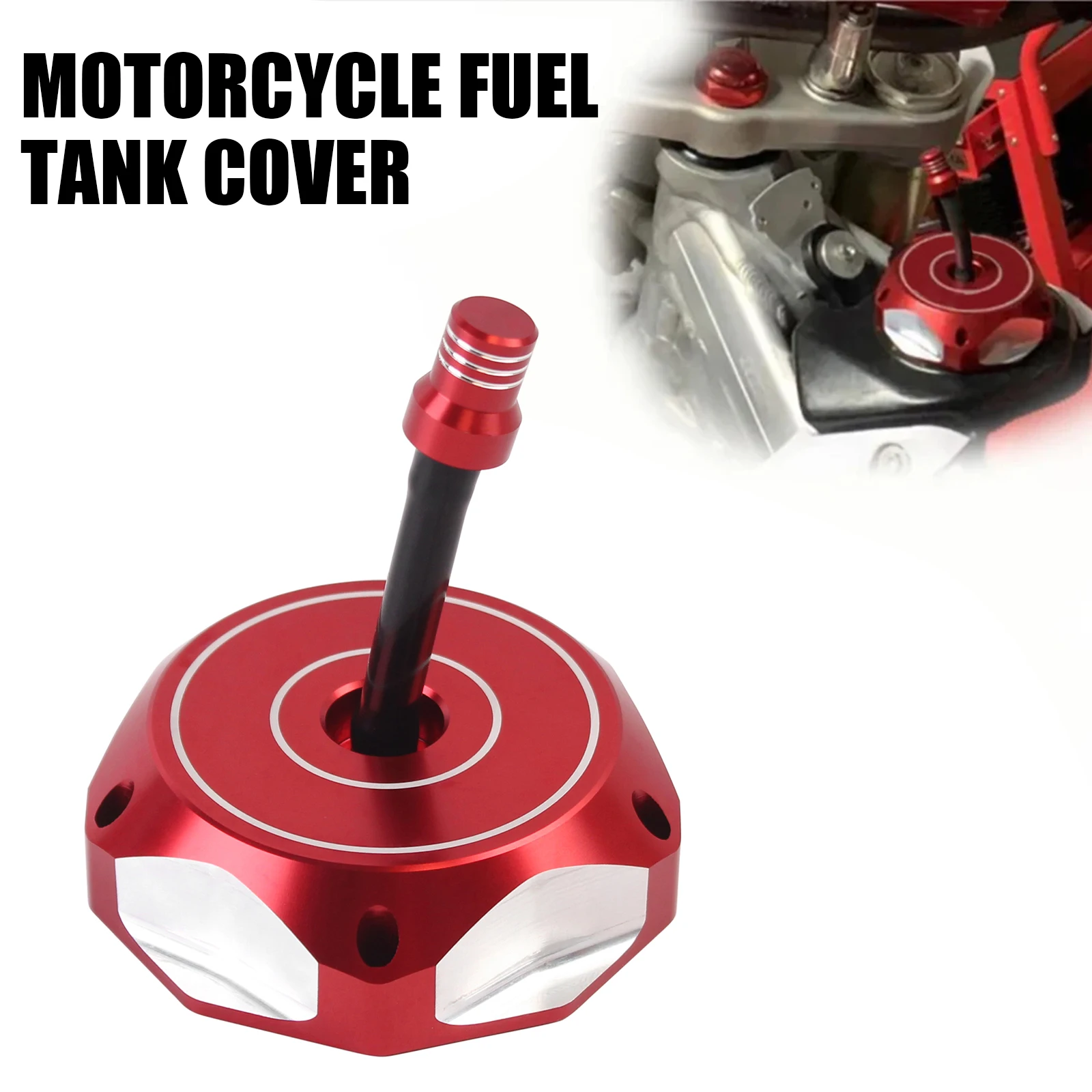 

Motorcycle Universal Black And Red Fuel Tank Cap for CRF250R/250X/450R/450X XR250/250R/250L400R Oil Bottle Lid