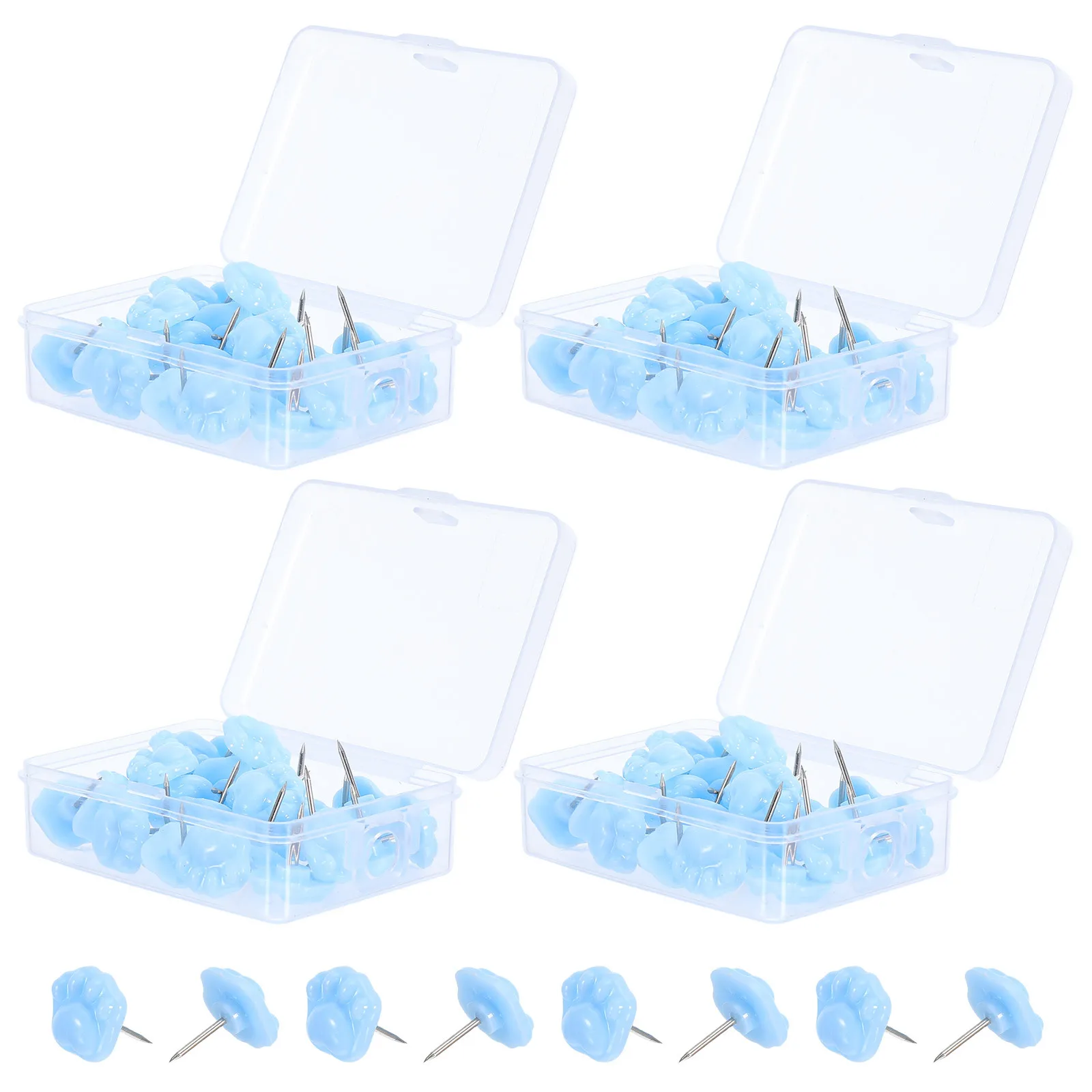 

30Pcs Decorative Bulletin Board Tacks Cute Paw Thumbtacks for Office Classroom Wall Cork Board Map Cardboard Paw Pin
