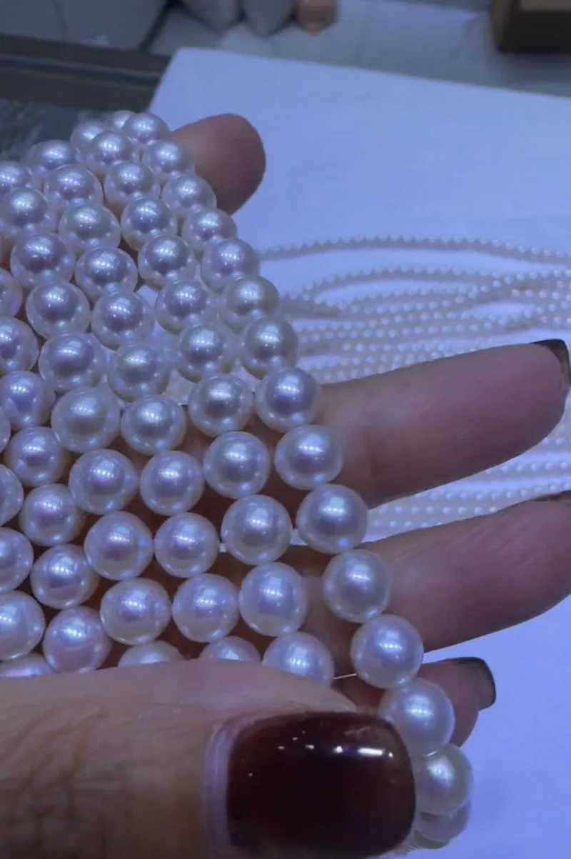 

AAAAA Good Natural China Akoya Pearl Strand 2-9mm Round Loose Beads Making DIY Bracelet Necklace Jewelry Accessories Wholesale