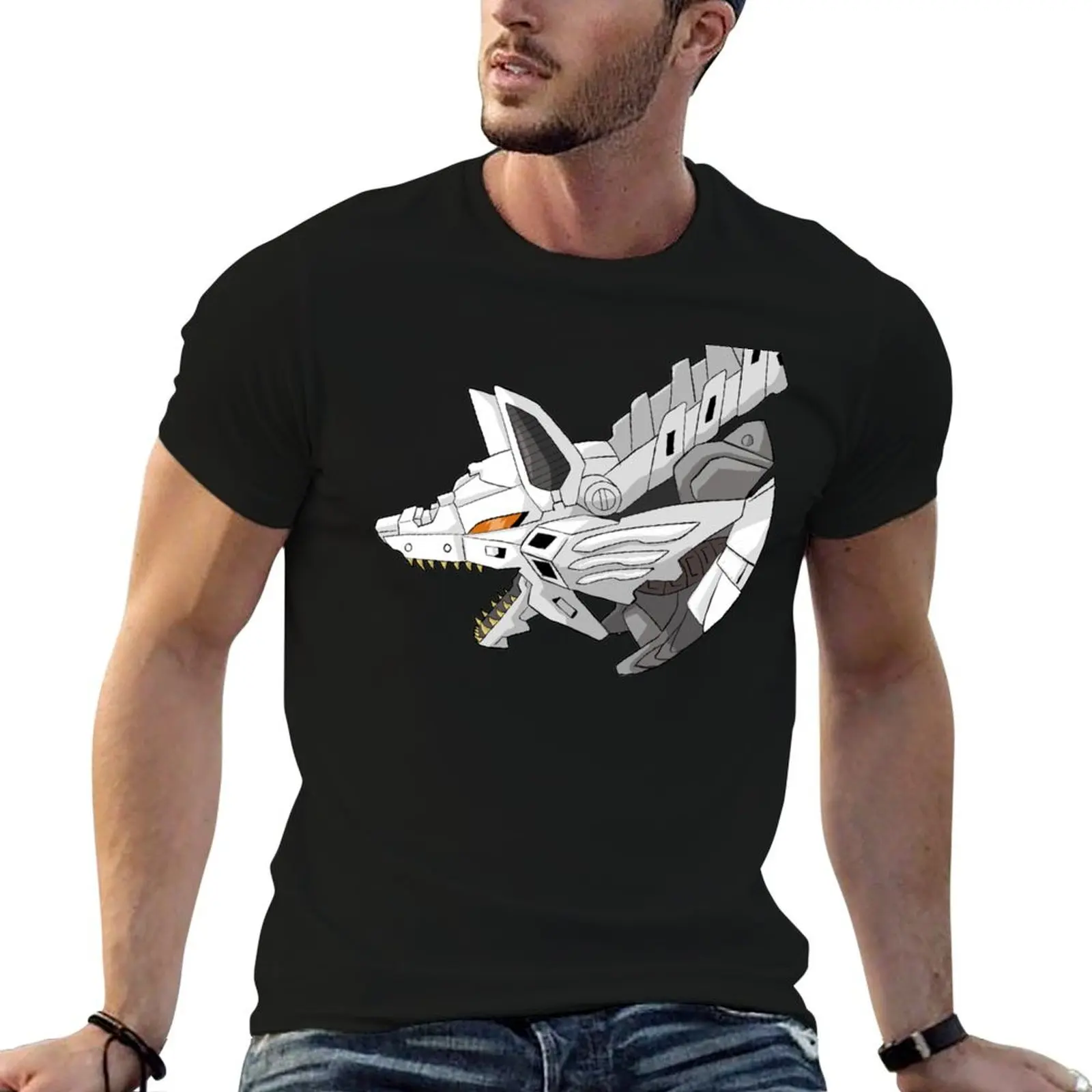 Camiseta con estampado de Zoids Konig Wolf, camiseta para hombre, camisetas de algodón de alta calidad, camisetas 100% de algodón para hombre, camiseta divertida de algodón