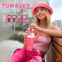 1200ML Stainless Steel Insulated Water Bottle Large Capacity Thermal Cup for Coffee Vacuum Flask Cold Hot Mugs With Handle Straw