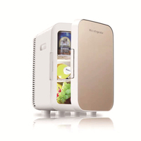 15L AC/DC 12-24V/220V Car Home Mini Refrigerator Dual Core Freeze Heating Food Fruit Camping Storage Travel keep Warm Box