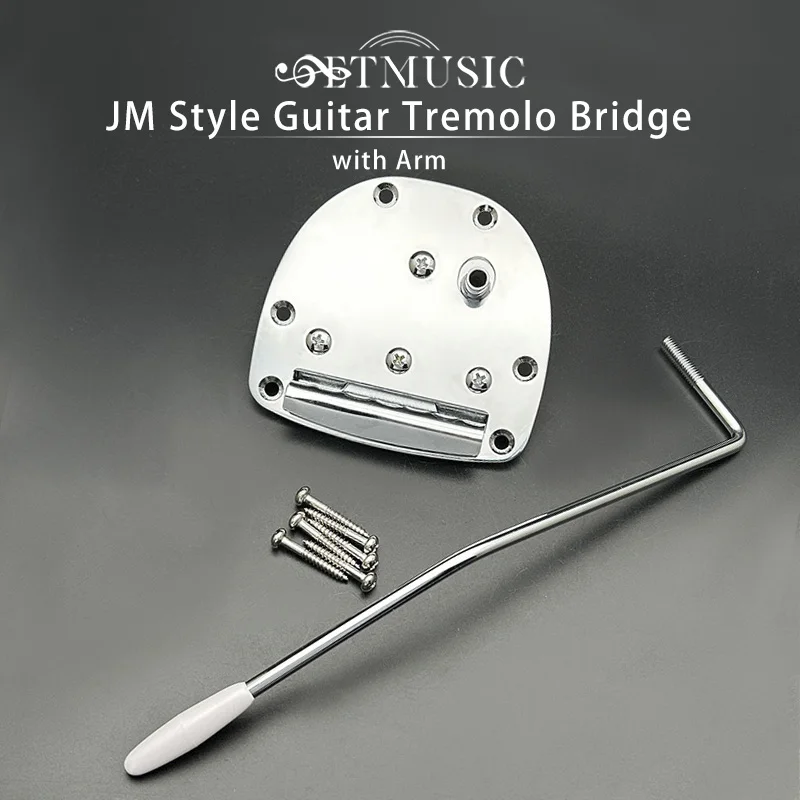 Electric Guitar Tremolo Bridge with Arm for JM Style Guitar Bridge Parts Chrome