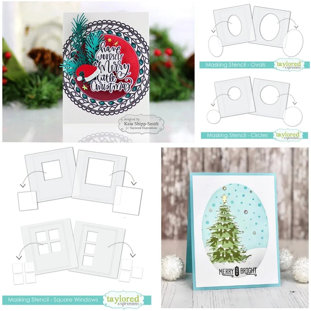 Stencil Scrapbook Diary Decoration Five-pointed Star and Snowflake Stencil Embossing Template DIY Greeting Card Handmade