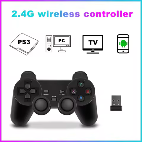 2.4G Wireless Controller With 360&deg; Joystick For PS3/Video Game Consoles/RG353P/PC/TV Box/Laptop Gamepad For Batocera Hard Drive