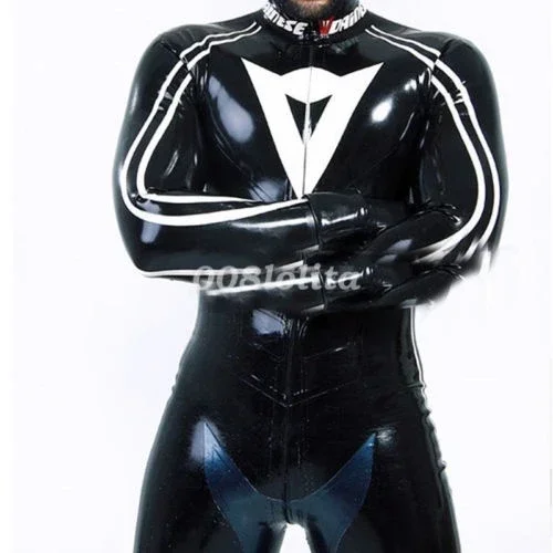 FetishismLatex Rubber Gummi Racing Suit Bodysuit Kostüm Ganzanzug Catsuit Size XXS-XXL