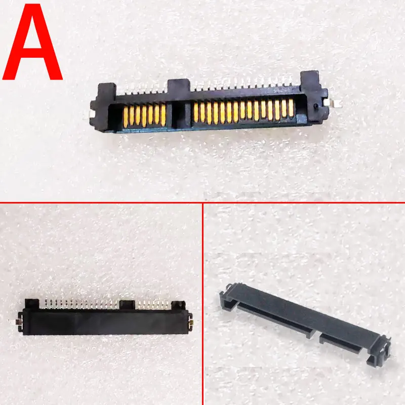 3pcs SATA Interface Socket SSD Solid State Drive Seat 7+15P 22PIN Male Connector Seat Sinking Plate Patch Type Connector Port