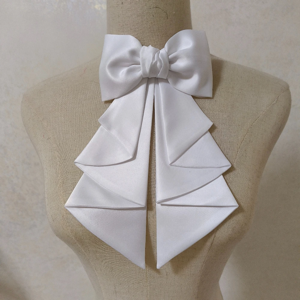 

Jk Аксессуары для рубашек в студенческом стиле с искусственным воротником Лолита Милое полотенце Оригинальный однотонный шарф ручной работы с большой бабочкой