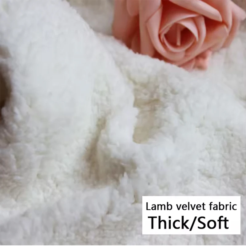 

0.5M/1M/2M/3M Lamb velvet Fabric Thicken winter warm Super Soft Lamb Fabric DIY Handmade Sewing Garment Per meter