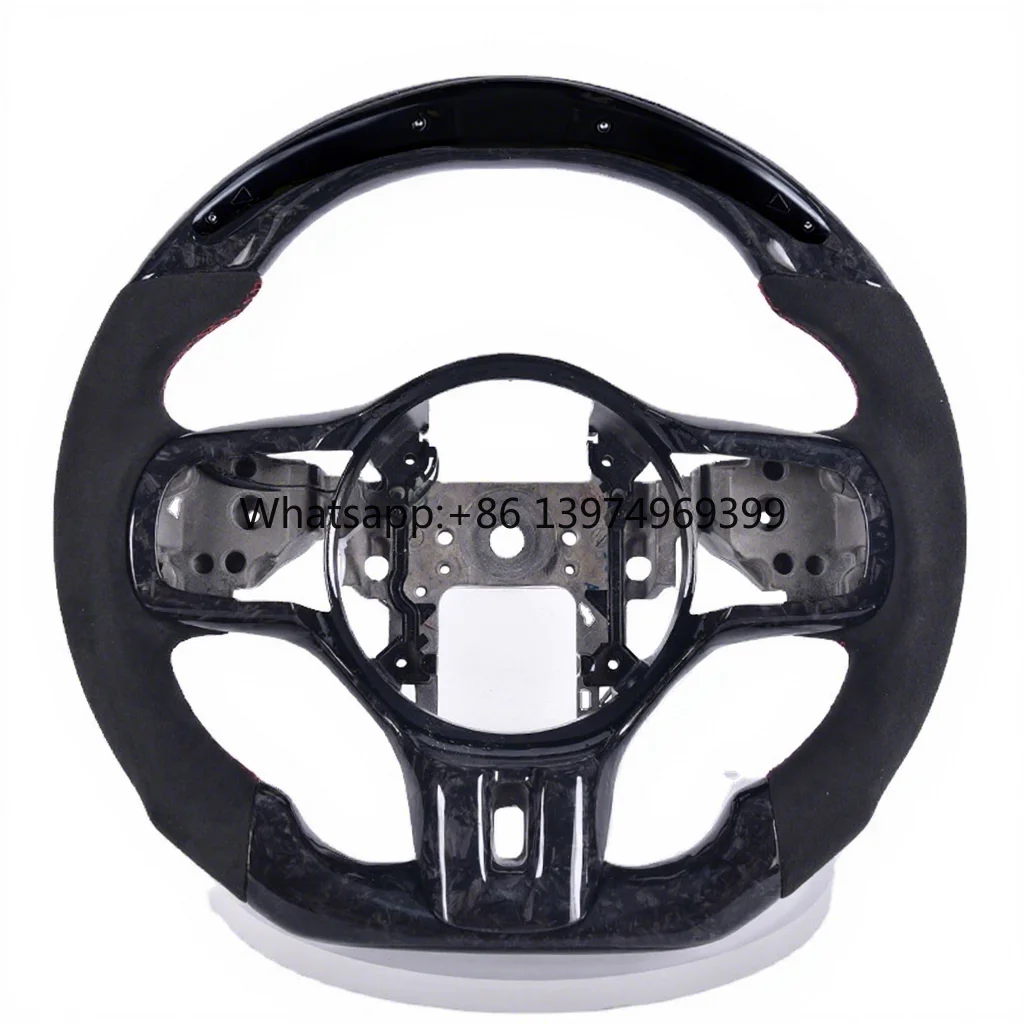 Custom Forged Carbon Fiber LED Racing Display Steering Wheel for Mitsubishi EVO