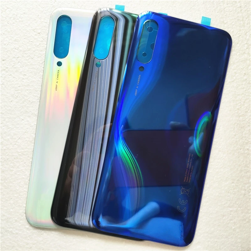 A+++ for Xiaomi Mi A3 Back Battery Cover MiA3 CC9E Back Door Glass Rear Housing Cover Replacement Parts
