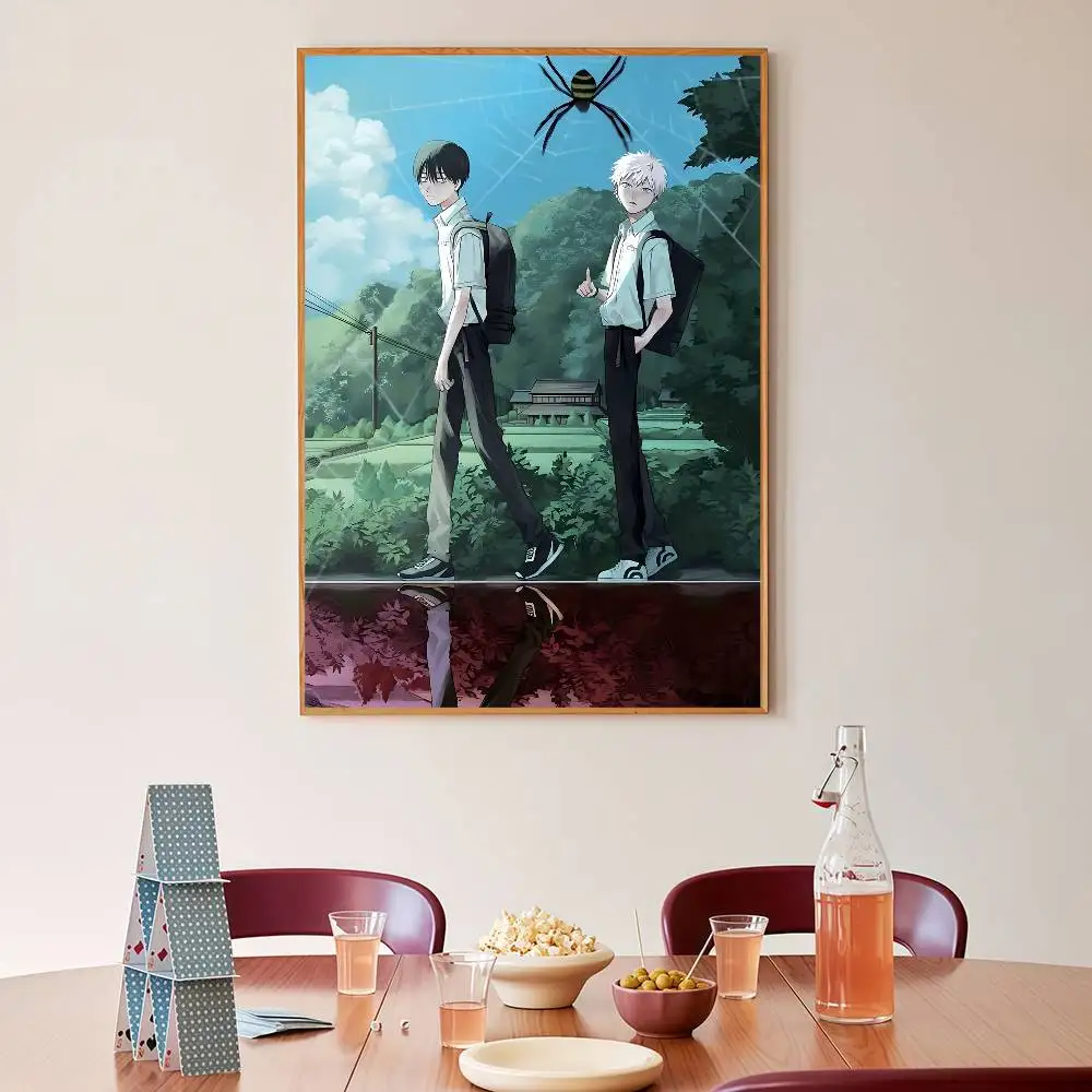 الصيف هيكارو يموت أنيمي الفيلم لزجة الملصقات ورق أبيض ملصق DIY غرفة بار مقهى الملصقات ملصقات جدار #5