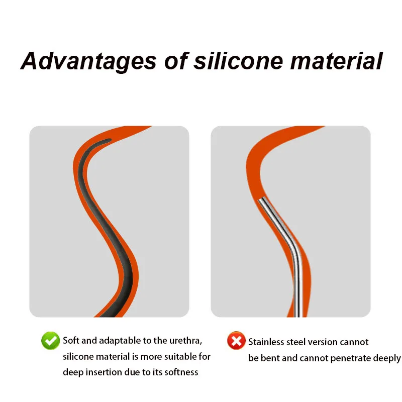 سيليكون 3 حجم القضيب قضيب القسطرة انسداد محفز الحصان العين عصا BDSM مجرى البول موسع لعبة الجنس للرجال