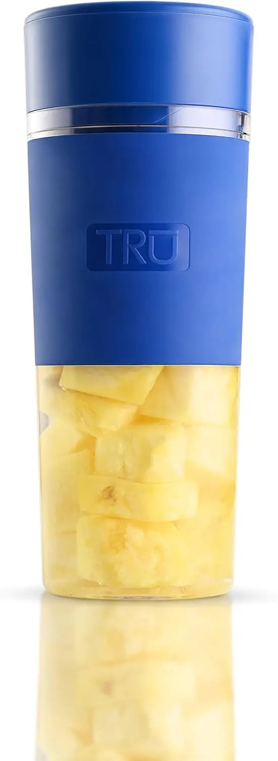 Portable USB Rechargeable Blender for Smoothies - Single-Button Mini Blender, Cobalt Blue