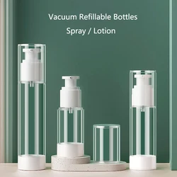 Airless Vacuum Refillable Bottles Portablere Empty Lotion / Spray Bottle 15-100ML Travel Bottle Pump Toiletry Cosmetic Container