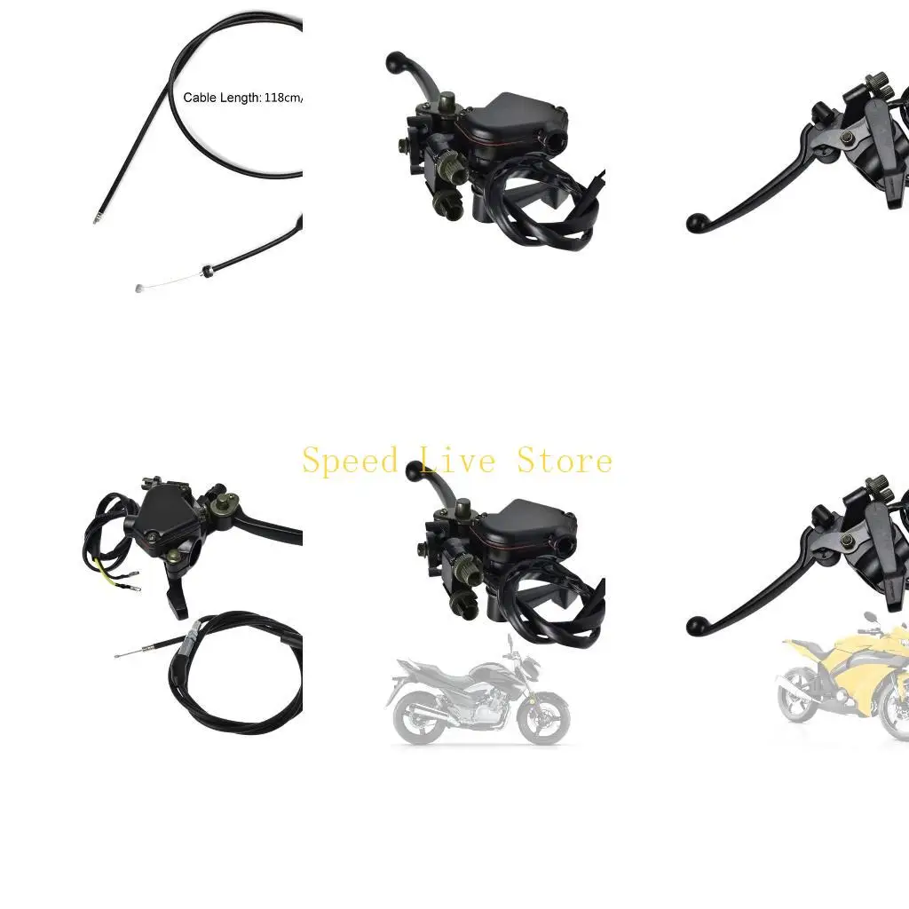 

547C 7/8" 22mm Thumb Throttle Cable Accelerator Handle Assembly for ATV Quad