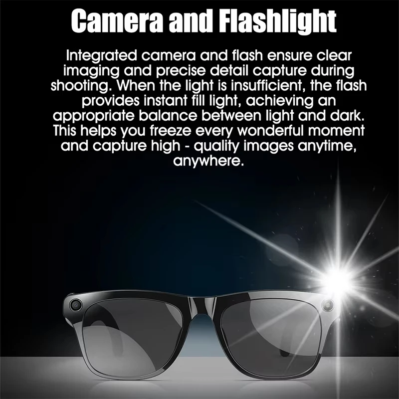 Xiaomi 4K AI Smart Glasses With 100MP Camera Chat GPT Touch Sport Sunglasses Bluetooth Call Video Music Player For Men Women
