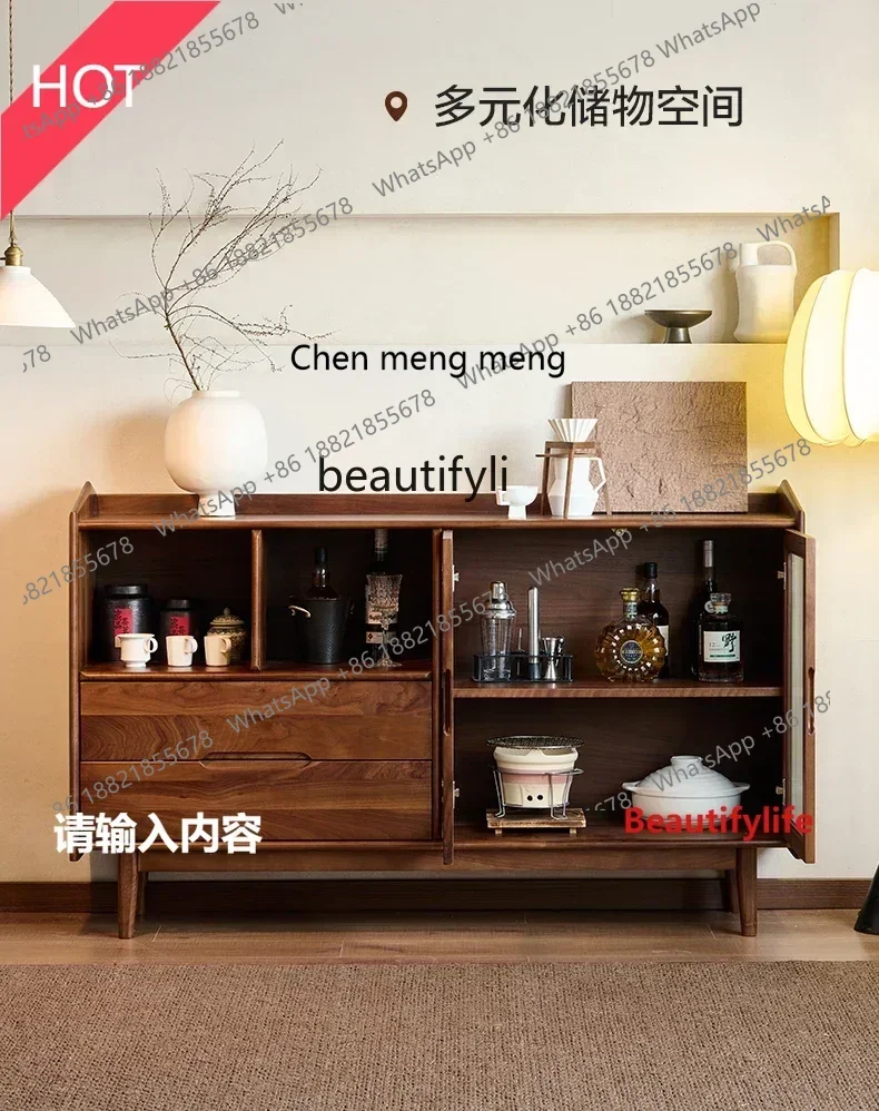 cn8350 ss Solid wood dining side cabinet, multi-functional tea cabinet, household large-capacity storage cabinet