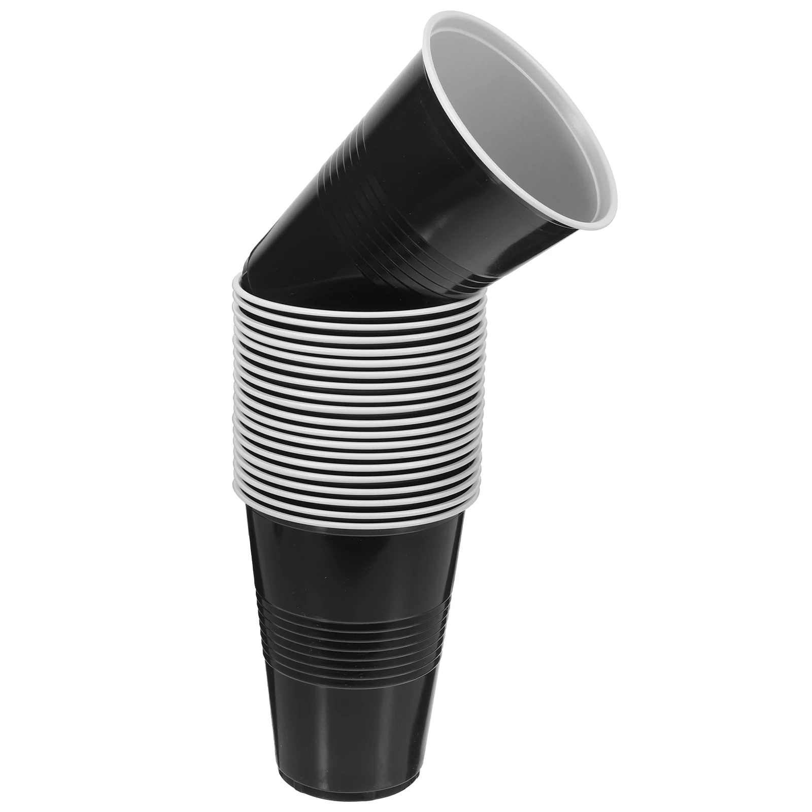 

20pcs Birthday Wedding Disposable Plastic Black Pool Restaurant Bridal Shower Festival Bar Event Dessert Storage for Banquet