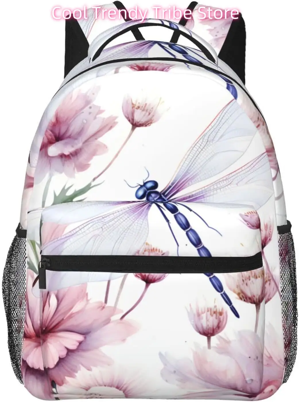 

laptop bag back to school Flower Dragonfly Lightweight Laptop Backpack Lightweight Multipurpose Travel Casual Daypack Unisex Col