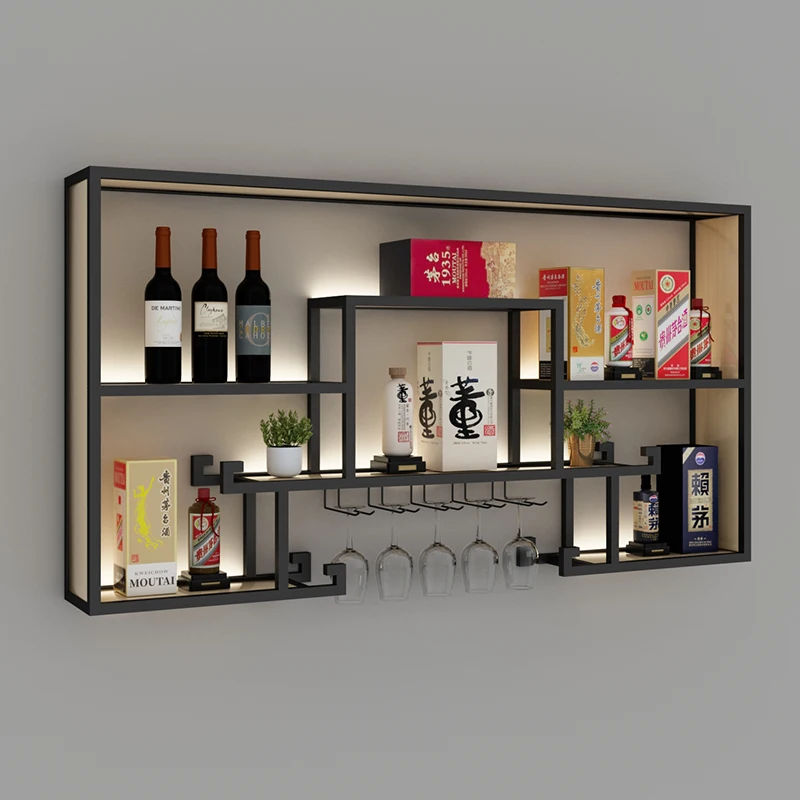 

Salon Cellar Bar Cabinets Inverted Metal Drink Small Unique Wine Cabinets Corner Liquor Cremalheira De Vinho Kitchen Furnitures