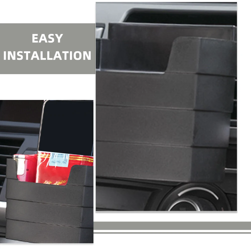 

Car Storage Box French Fry Holder Sauce Cup Air Vent Trash Can Dipping Car Accessories Plastic Design Long Durability Fits