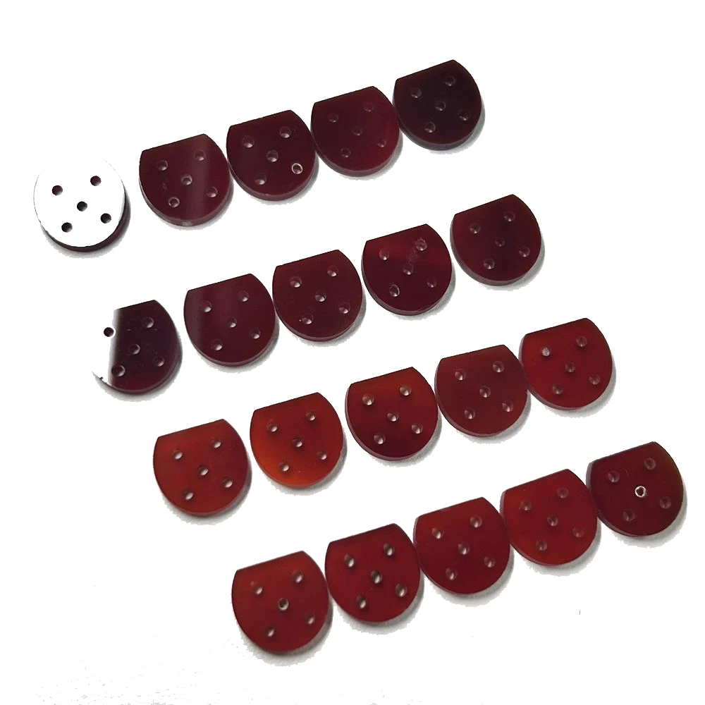 100 Pieces 1 Bag Natural Carnelian 10.1x9.6x2mm Ladybug Shape Red Agate Flat Gemstones for Pendant Jewelry