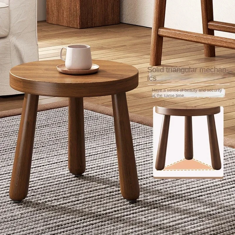 25 سنتيمتر البراز المحمولة كرسي قائم الجوز الأسود مقعد مريح تغيير الأحذية البراز كرسي خشبي مستقر ديكور المنزل