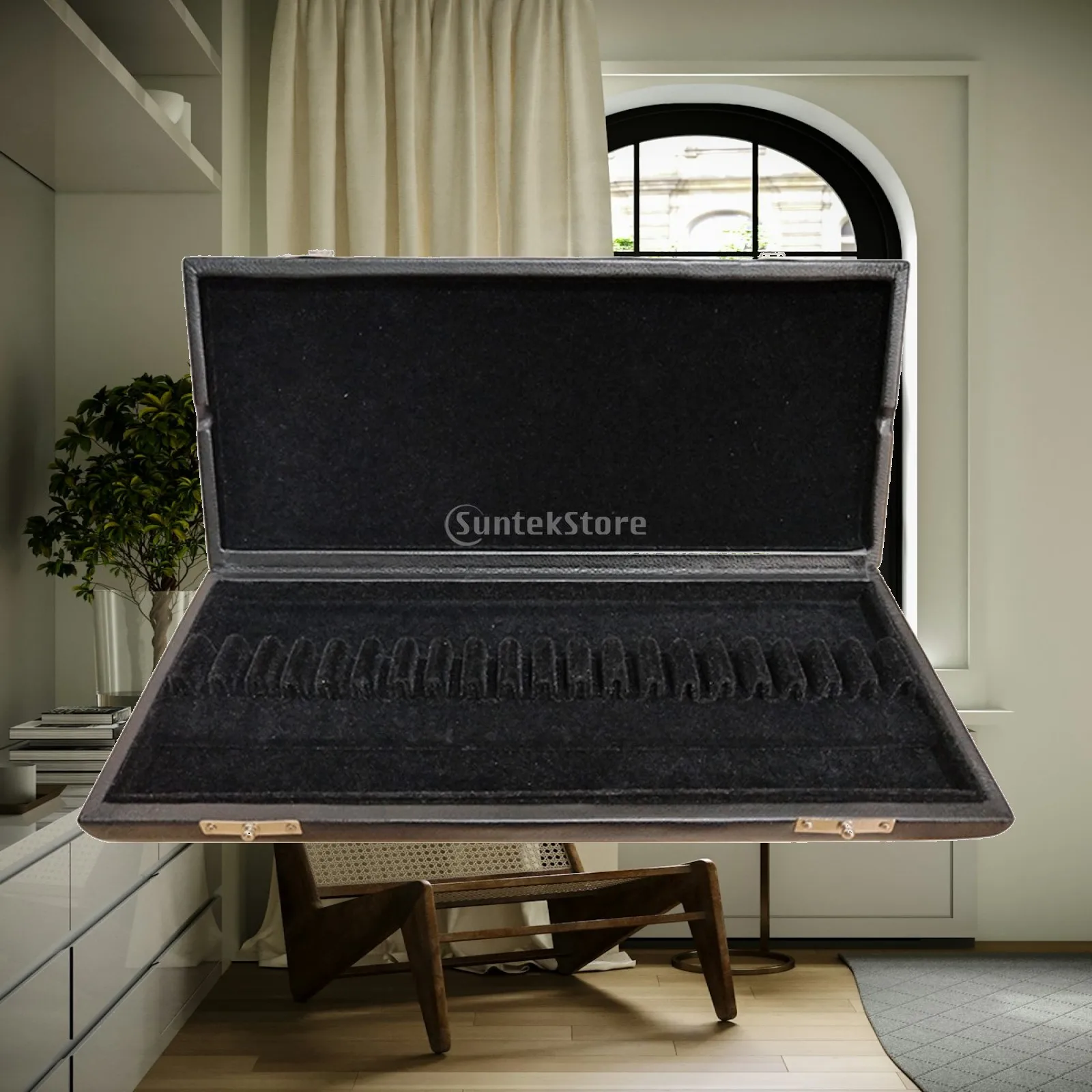 Oboe Reeds Storage Box with Hinged Lid Holds 20 Canes Felt Lined Interior for Musicians on the Go