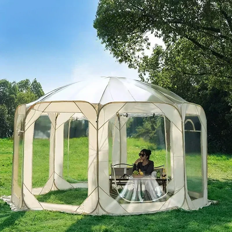 Winter panoramic starry sky tent, transparent bubble house, sunroom for home, courtyard, restaurant shed, outdoor camping tent