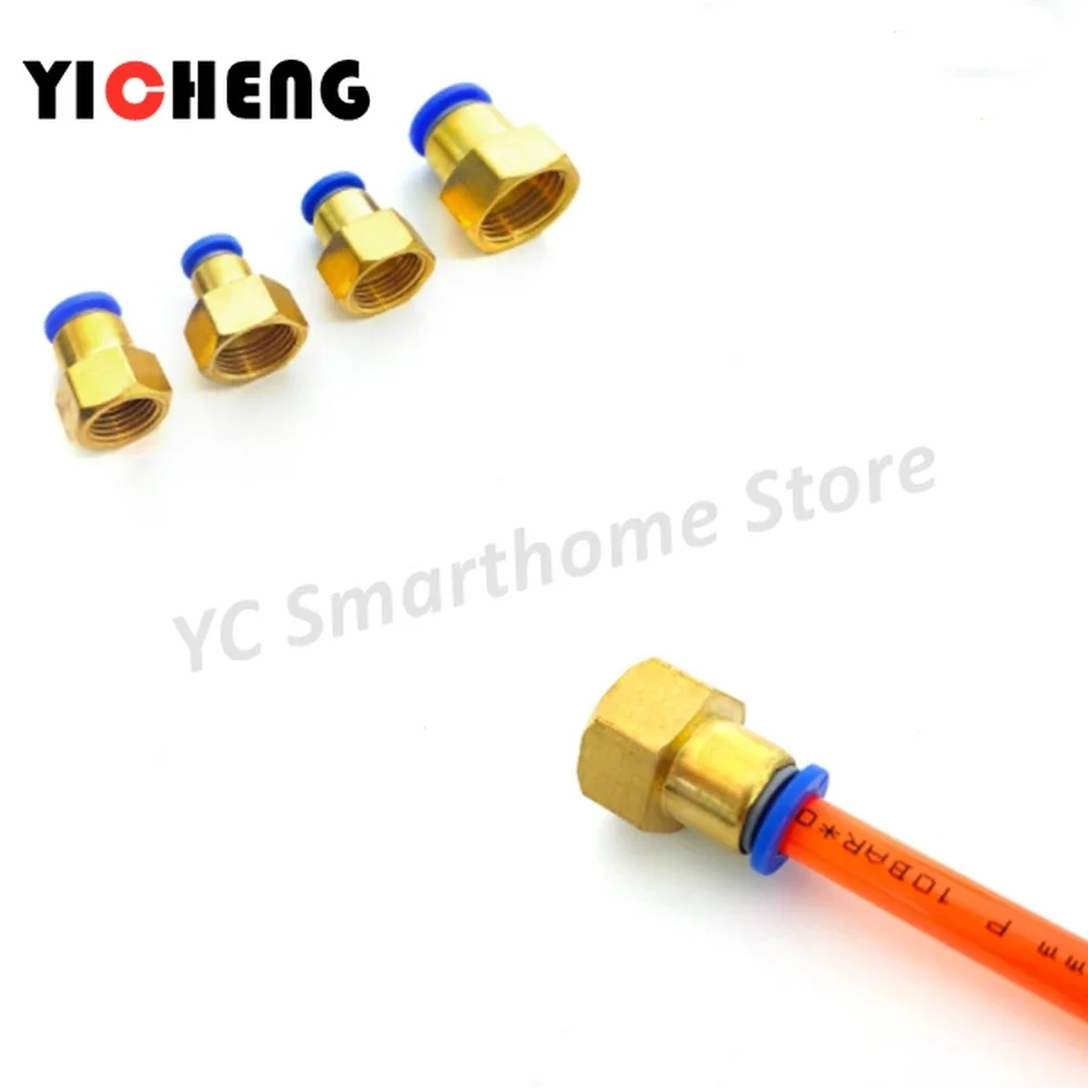 1PcsคุณภาพสูงPNEUMATIC Quick Connectorหลอดลมตัวเชื่อมต่อนิวเมติกท่อภายใน/ภายนอกPTยึดไม่หลวม