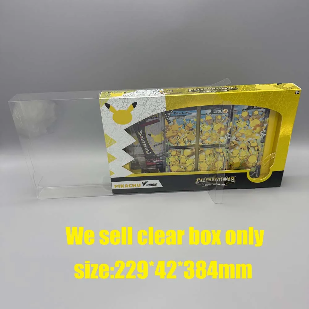 

10pcs For PTCG 25th Anniversary V-UNION Clear Protective Box for Poke-mon TCG Pika-chu Collection