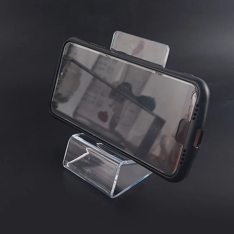 Support de téléphone transparent en acrylique, support de tablette, étagère, présentoir de vitrine pour iPhone, Samsung, Xiaomi, téléphone portable