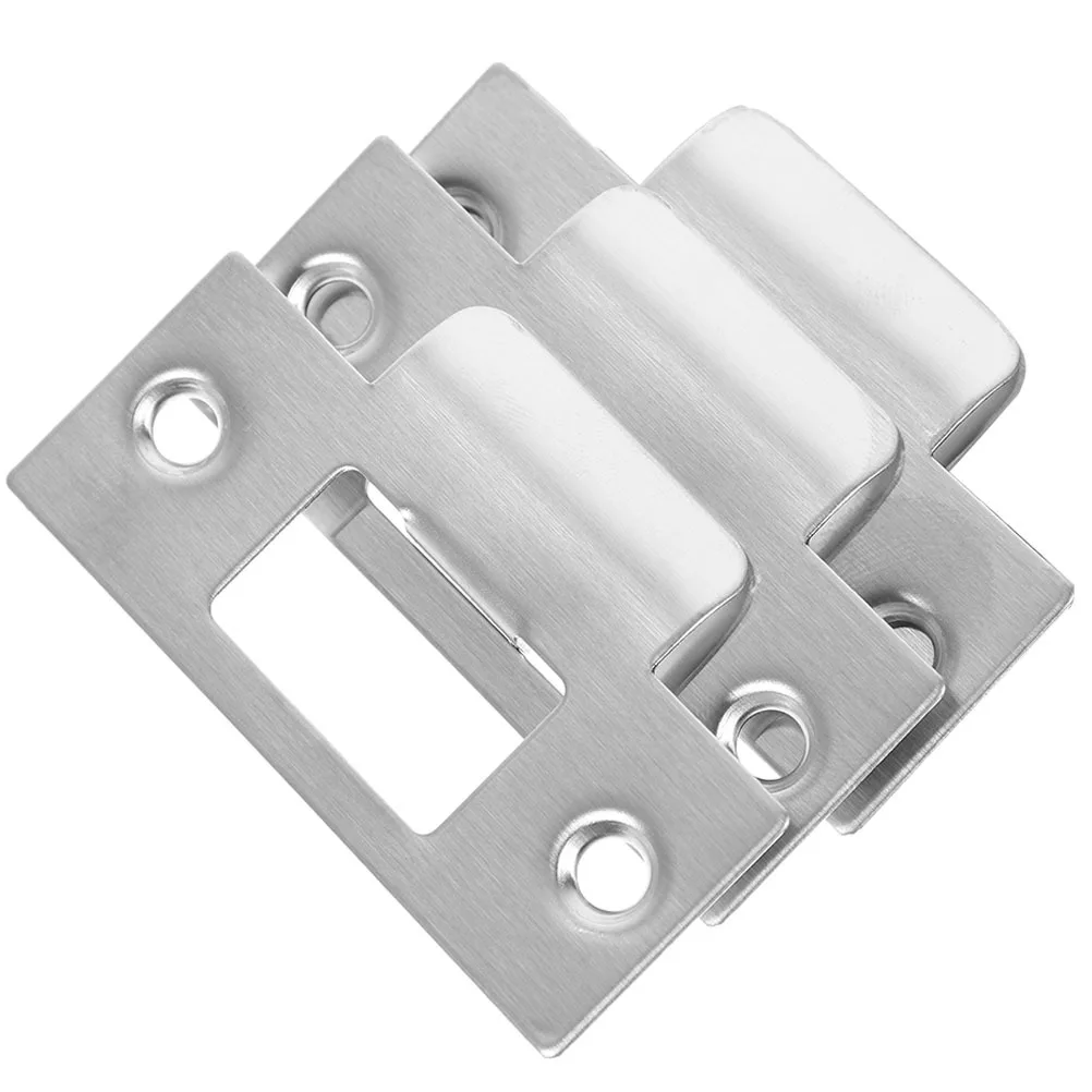 

3Pcs Door Safety Strike Plates Stainless Steel Door Reinforcement Deadbolt Cover Plates Heavy Duty Installation