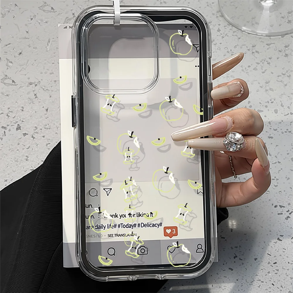 

Transparent Phone Case For iPhone 16 Pro Case iPhone 15 13 11 12 14 Pro Max Cute Cartoon Shockproof Silicone Soft Clear Cover
