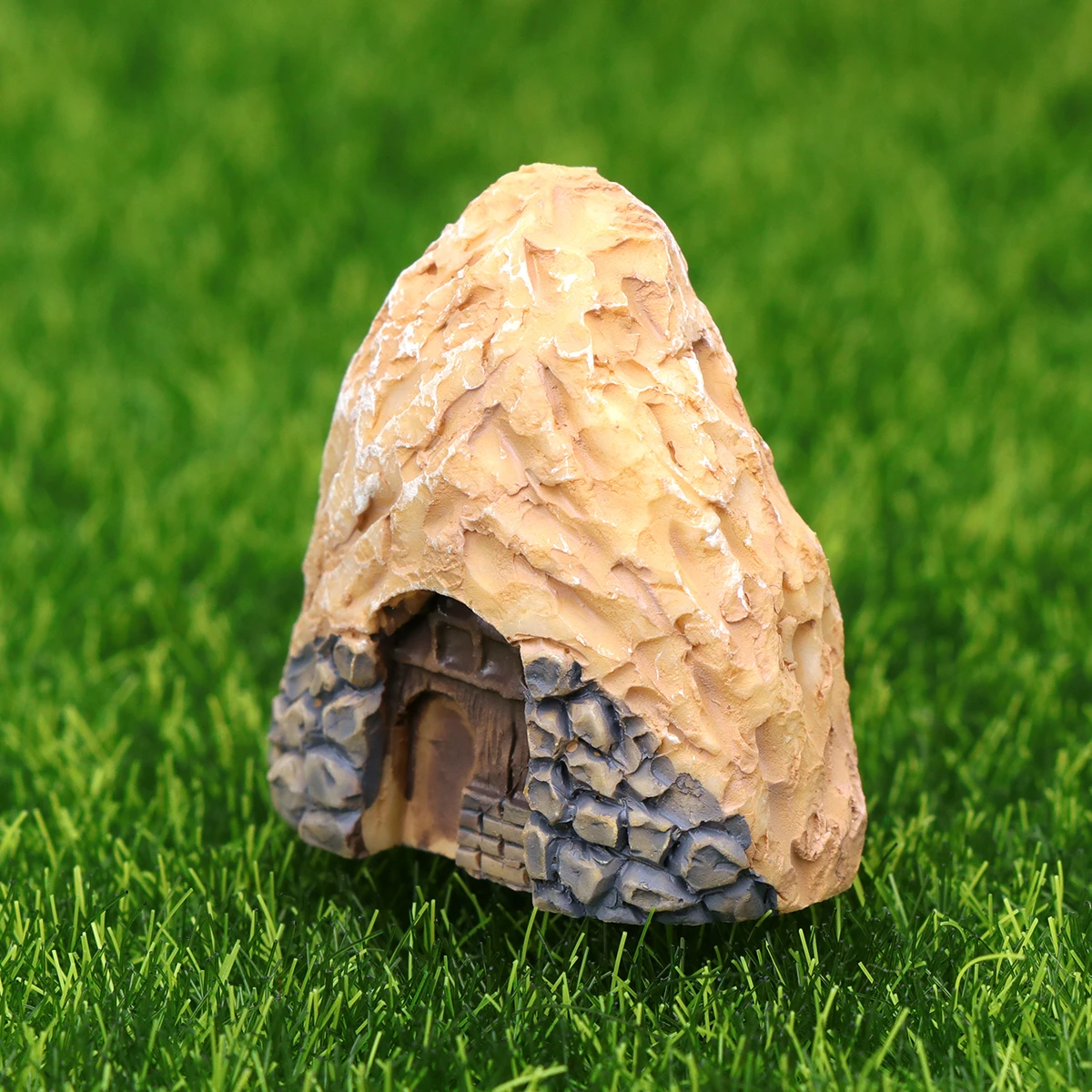 

Mini Garden nament Resin Bonsai Miniature Cave House Decoration Micro L DIY Craft Project Fairy World Container Terrarium