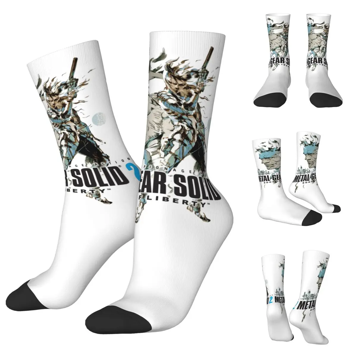 

3D printing cosy Unisex Socks,Windproof MGS1 Solid Snake Game Interesting Four Seasons Socks