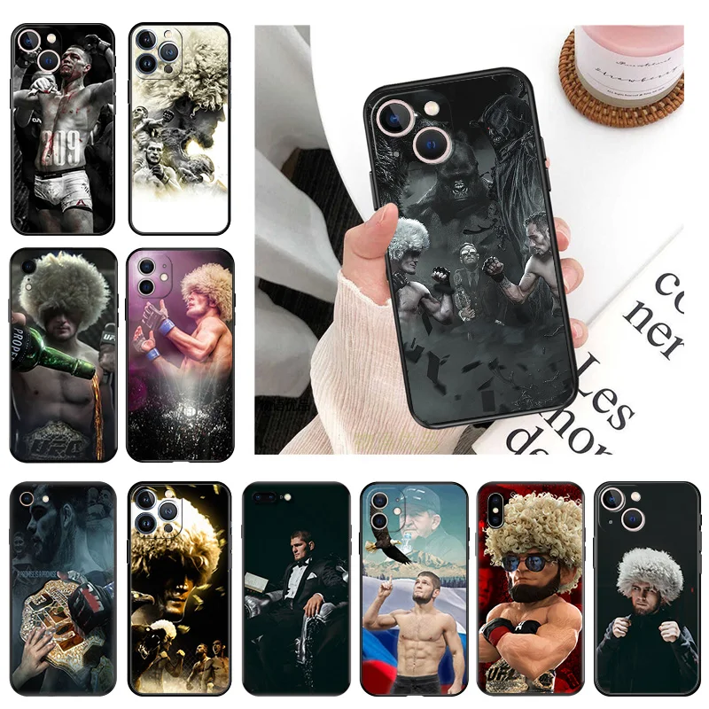 Ultra Thin Matte Soft KHabib Nurmagomedov Phone Case For iPhone 16Pro 15 14 13 12 Mini 11 16 Pro Max 7 8 Plus XR SE Cover