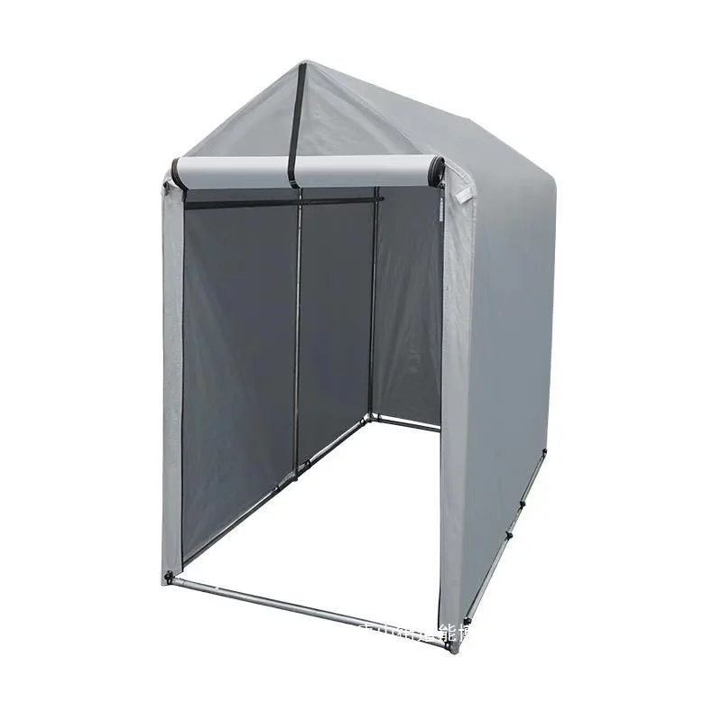 Portable Outdoor Storage Shed 3 x 6 ft Canopy Shelter with Roll-up Zipper Door for Bike Motorcycle