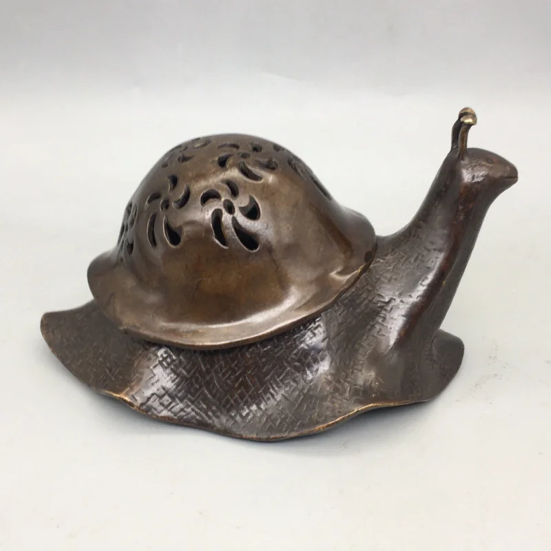 Antique Pure Copper Snail Incense Burner Home Creative Incense Burner Sandalwood Stove Antique Home Indoor Incense Burner Orname