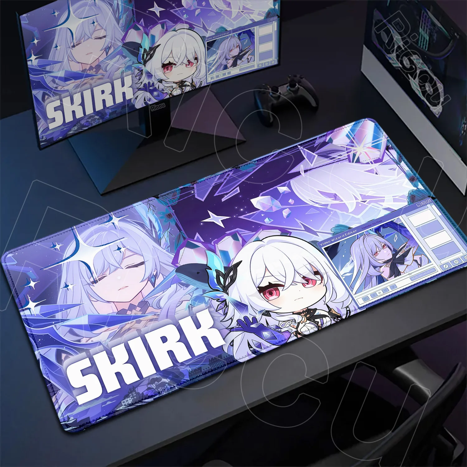 HD 300x600 مللي متر هنتاي جينشين تأثير Skirk XXL ماوس الوسادة أنيمي الألعاب الرياضة الإلكترونية ملحقات الكمبيوتر الجدول سطح المكتب مسند الماوس حصير مكتبي