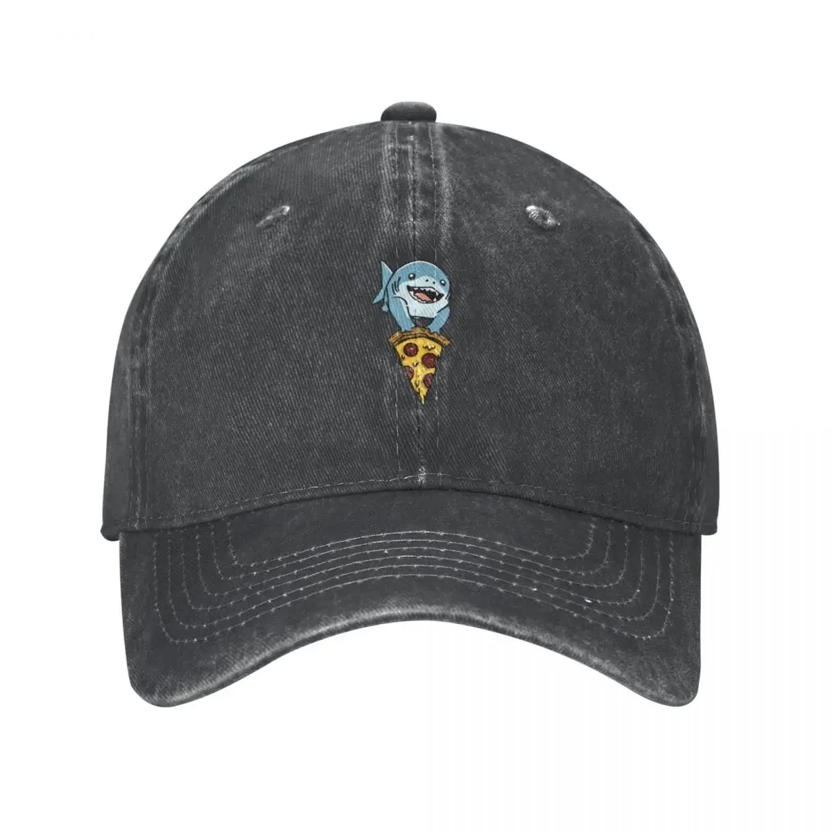 Jeff the Landshark Holding a Pizza Cowboy Hat Thermal Visor Hat Man Luxury New In The Hat Caps For Men Women's