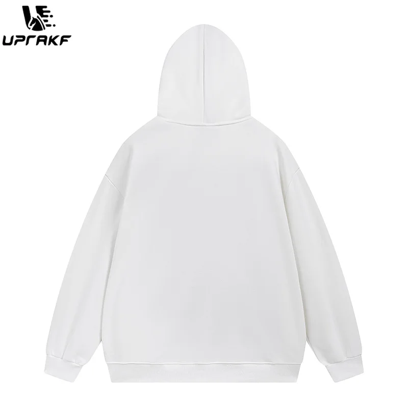 UPRAKF Letter Print Star Graphic Hoodie Streetwear Pullovers Long Sleeve Autumn Hip Hop Fashion Casual High Quality