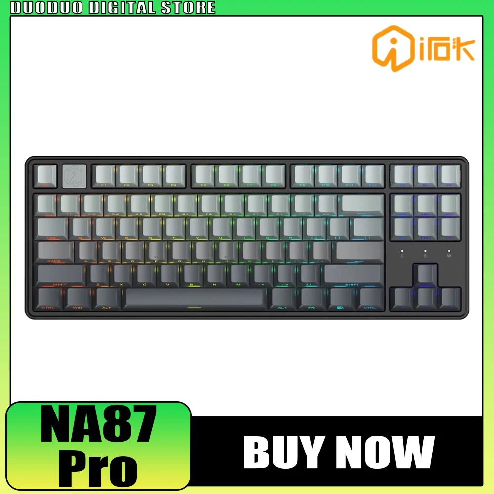 

Irok Na87 pro Magnetic Switch Keyboard 8K Hot Swap RGB E-Sports Customize Mechanical Keyboard PC Gamer Accessories Office Gifts