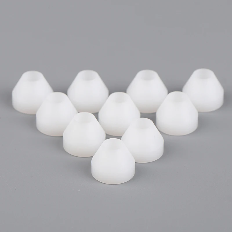 10PCS PE Plastic White Pen Bushings Non-Stick Durable Pen Bushings Synthetic Bushings For CA Finishing Pen Turning