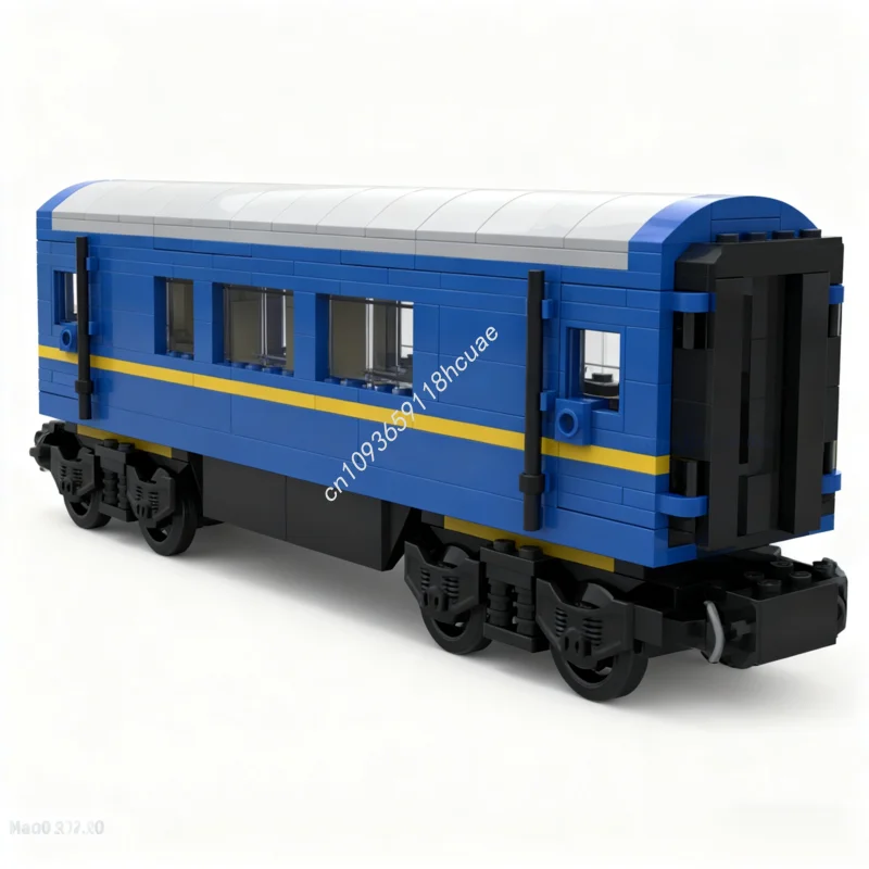 

406 шт. MOC классический спальный автомобиль, городские поезда, модель строительных блоков, детские образовательные игрушки на день рождения, рождественские подарки