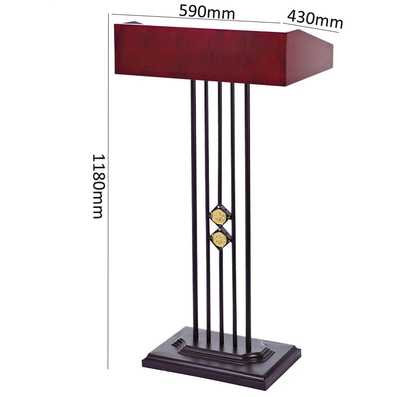 Best Selling Modern Design Premium Stainless Steel Rostrum Pulpit Podium Church School Wholesale MDF Material Lectern Mall